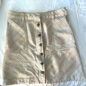Anthropology Pilcro and Letterpress mini skirt.